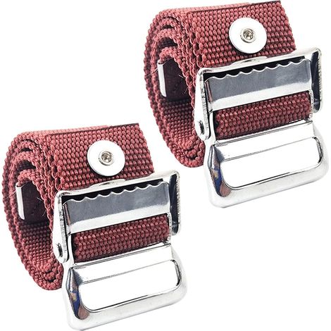 Paquete de 2 correas universales para patas de zanco - Kit de correas de nailon ajustables para montaje en paneles de yeso - Correas para tobillos - Piezas de repuesto (1/5)