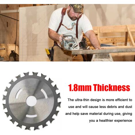 GARRYFIZH Lame de scie multifonctionnelle pour bois, diamètre 110 mm, ouverture 20 mm, 40 dents, en acier allié, pour planches de bois d'une épaisseur de 1,8 mm.
