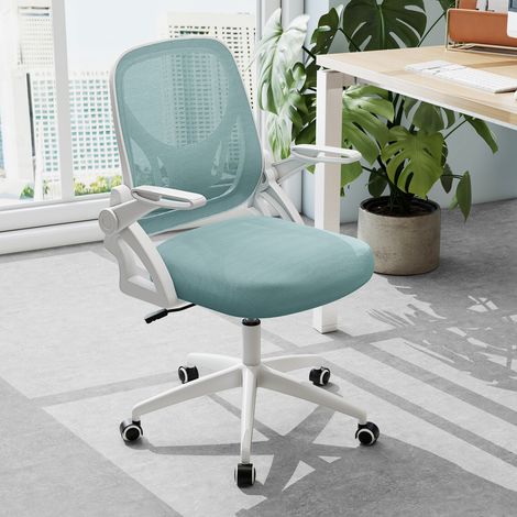 COSTWAY Office Chair Swivel Mesh Desk Chair Adjustable Height Blue (1/5)