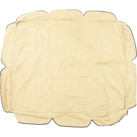 Auvent de balancelle en tissu Oxford 210D enduit argenté, imperméable et résistant aux UV, pour chaise de jardin ou terrasse, 142 x 120 x 18 cm, beige (1/5)