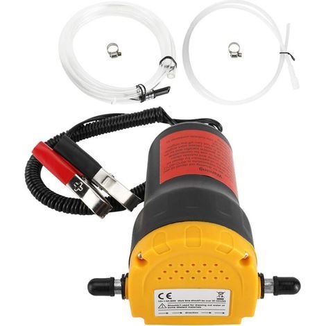 Bomba extractora de cambio de aceite de 12 V y 60 W, bomba extractora de fluido de aceite diésel, bomba de transferencia de recuperación por succión con manguera para barcos y camiones. (1/4)