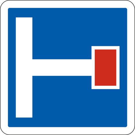 Panneau Indication C13b – Présignalisation d’une impasse – Carré Classe 1 350 mm – Gamme BRETAGNE (1/5)