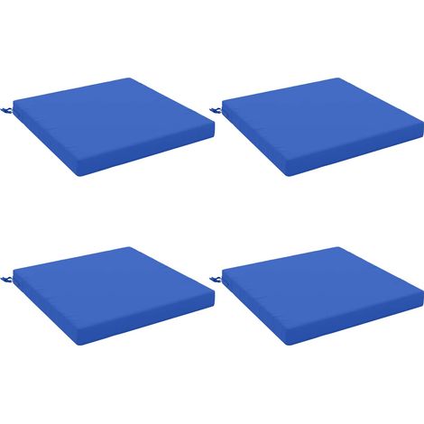 Coussins de siège SOEST 4 pc 100 % polyester Bleu royal vidaXL