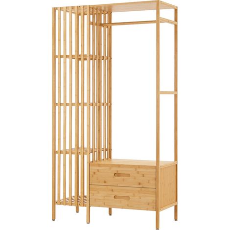 Appendiabiti da ingresso di design 185 x 100 x 45 cm bambù naturale 030010388