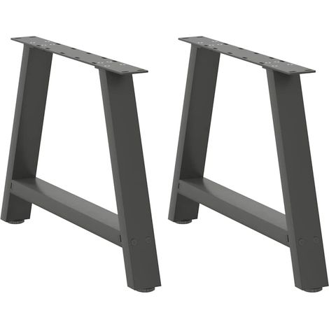 Couchtischbeine A-Form 2 Stk. Anthrazit 70x(42-43) cm Stahl
