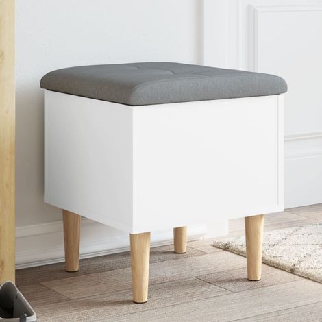 Banc de rangement blanc 42x42x46 cm bois d'ingénierie vidaXL (1/5)