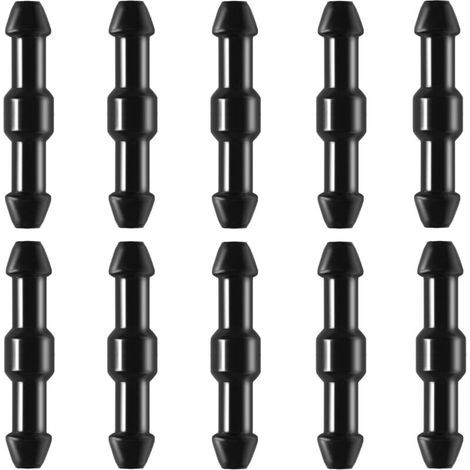 10 Raccords Droits pour Tuyaux de Lave-Glace Connecteurs Universels en Plastique Résistant pour Système d’Arrosage Automobile (1/4)
