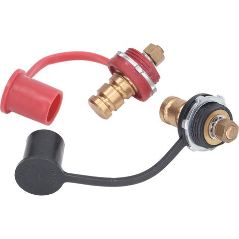Kit 4 bornes de charge batterie à distance avec terminal de secours et bloc de jonction, PC laiton UL94 V0 250A pour auto bateau camping-car (1/5)