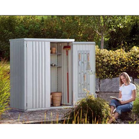 ARMARIO METALICO BIOHORT ALTO JARDIN COLOR PLATA METALIZADA 150 LARGE (1/5)