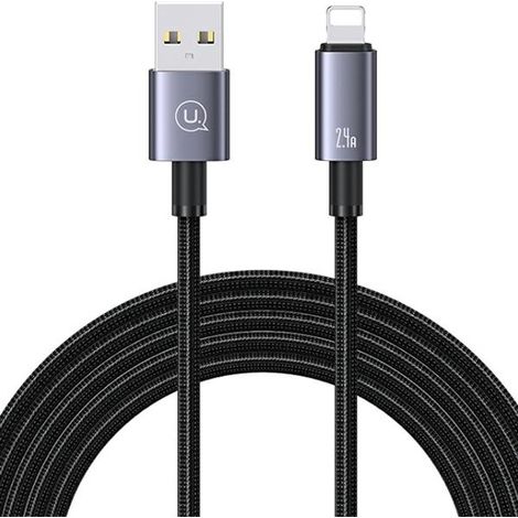 Usams USB-auf-Lightning-Kabel 2,4 A 2 m Schnellladekabel Stahl/Angelaufen SJ669USB01 (US-SJ669) (1/3)