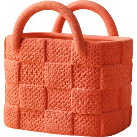Jarrón de cerámica hecho a mano con inscripción personalizada de la marca "Handbag", bolsa decorativa, roja - 12,5 cm, tamaño único (flor, artificial) para decoración de mesa (1/5)