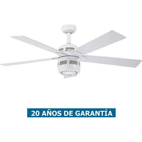 Ventilateur de plafond ALU Blanc avec lumière (1/4)