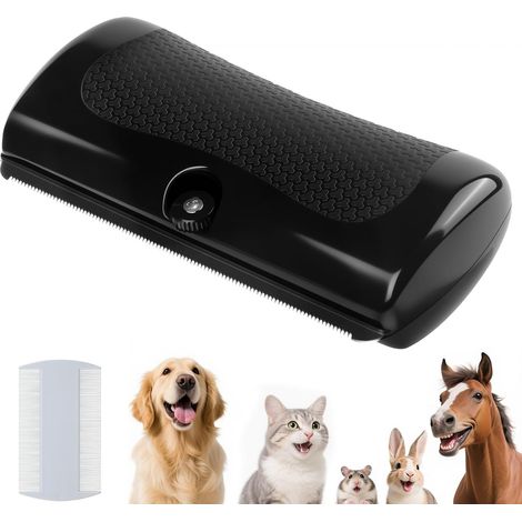 Brosse de soin et peigne démêlant pour chiens, chats, lapins, chevaux et hamsters  Soulagement des démangeaisons et cadeau idéal pour les amoureux des animaux (1/5)
