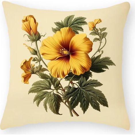 Housse De Coussin Coton Linen - Double Face - Pour Canapé Chaise Lit Voiture Intérieur Extérieur - 40x40 cm (1/5)