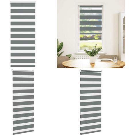 vidaXL Zebrarollo Dunkelgrau 60x150 cm Stoffbreite 55,9 cm Polyester (1/5)