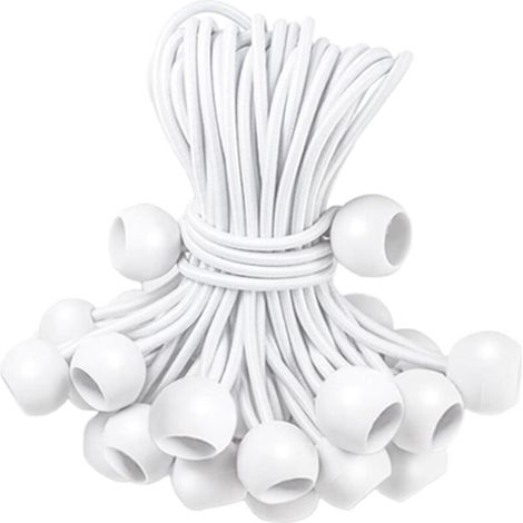 50 pezzi di corde elastiche, corda elastica a sfera, corda elastica per teloni, corda elastica con sfera, corda elastica per teloni, tende, campeggio