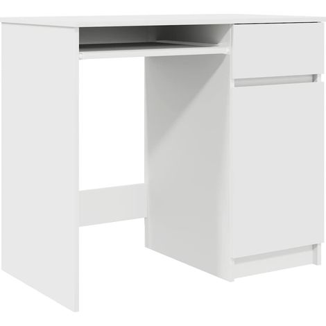 Maison Exclusive - Schreibtisch Weiß 86x49x76 cm Holzwerkstoff