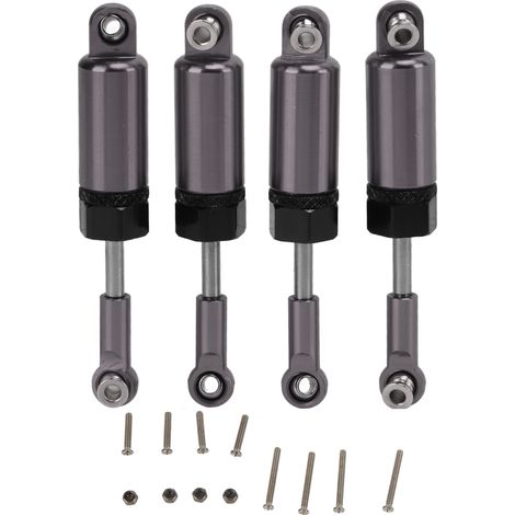 4 pièces Amortisseurs Métalliques Réglables pour Voiture Télécommandée 1/16 MN, Pièces Amélioration Titane (1/5)