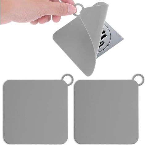 Set mit 2 Silikon-Badewannenstöpseln für Bodenabläufe, Geruchsneutralisierer, universeller Dichtungsstopfen für Dusche und Waschbecken – Antihaftbeschichtung (1/5)