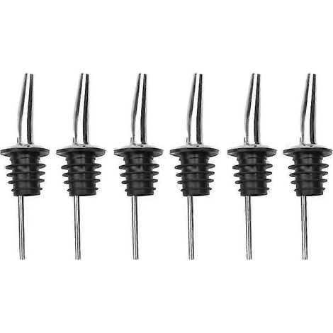 Lot de 12 verseurs classiques en acier inoxydable avec bec conique et capuchons anti-poussière en caoutchouc (6 pièces restantes). (1/5)