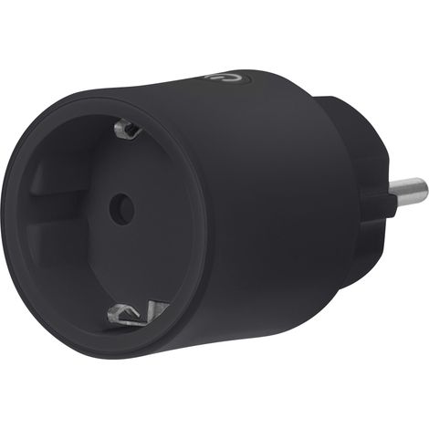 OSRAM SMART+ ZIGBEE prise UE en noir, prise intelligente avec contrôle de la consommation d'énergie et technologie ZigBee pour intégrer appareils électriques au système domotique