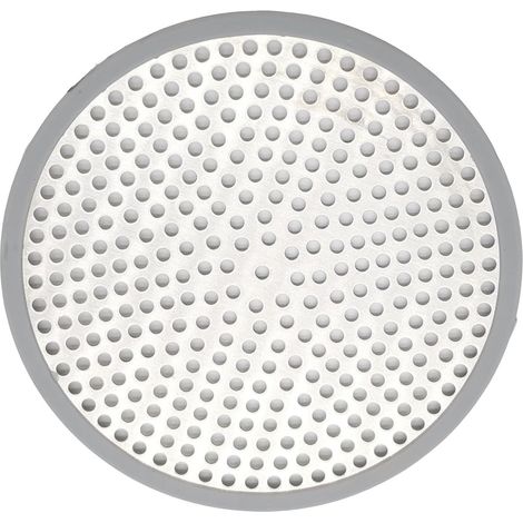 1 Grille de drain, Acier inoxydable, Silicone, 12cm, Rond, Pour salle de bain, Cuisine