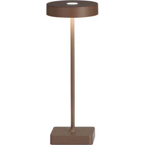 Lampada tavolo senza fili LED ricaricabile USB touch TAP Corten 12x32 cm (1/5)