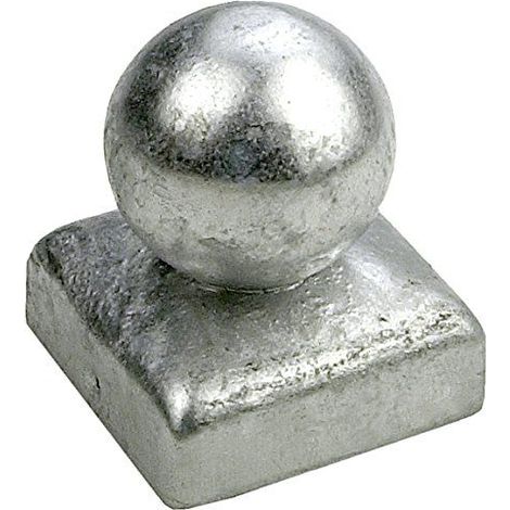 Connex Capuchon de poteaux avec boule 70 x 70 mm, Materiau : acier galvanise a chaud, 1 unite, hv4292