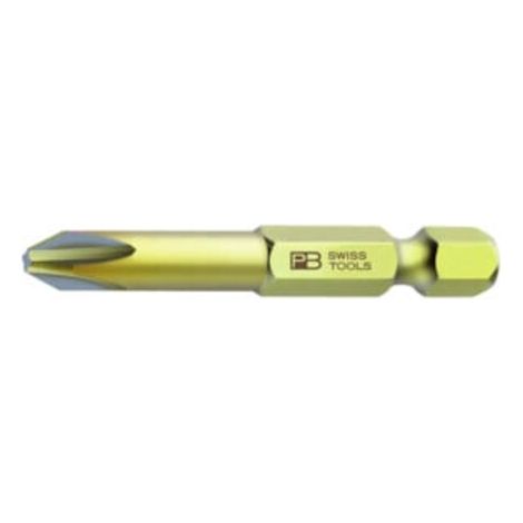PB Swiss Tools Lame pour Phillips, tige E 6,3, Taille empreinte cruciforme / Longueur totale: 1/95 mm