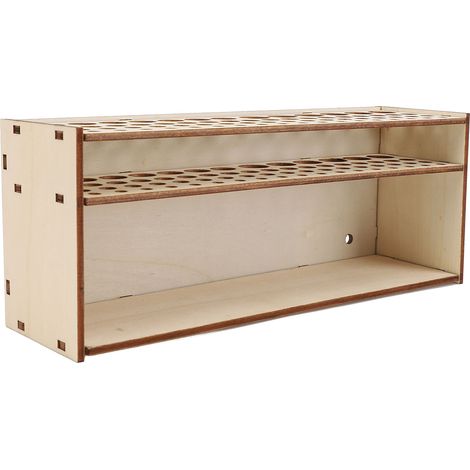 Porte-pinceaux bois artiste 67 trous démontable rack à pinceaux organisateur pour stylos crayons outils de dessin (1/5)
