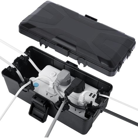 Boite Etanche Electrique Exterieur, IP54 (26.1x15x9.4cm) Extérieur Boîte de Câblage étanche, Boitier Etanche pour Protéger les Prises Multiples (1/5)