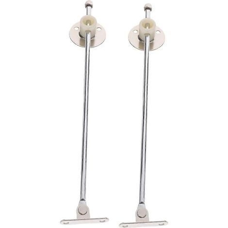 Lot de 2 charnières argentées pour meuble, design à disque rond, hauteur et angle (1/5)