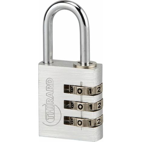 Cadenas à clé TYPE 1 aluminium code 30 mm gris