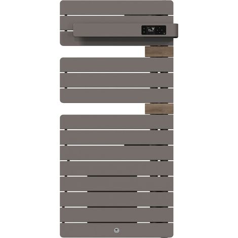 THERMOR - Sèche-serviettes connecté Allure 4 1500W Roche/Chêne Mat à droite - 483331 (1/2)