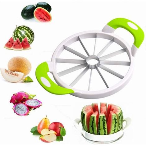 Affettatrice per melone, affettatrice per anguria, affettatrice per anguria in acciaio inox, affettatrice multifunzionale, affettatrice manuale per frutta, taglia frutta, utensile da cucina (1/5)