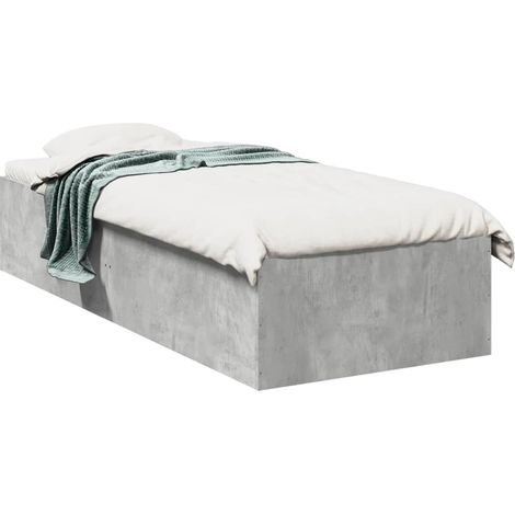 Maison Exclusive - Bettgestell Betongrau 100x200 cm Holzwerkstoff