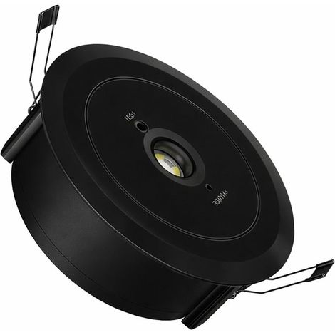 LED Notleuchte Einbau 120lm Schnitt Ø136 mm 3 Stunden Betriebsdauer Schwarz 2.5 W (1/2)