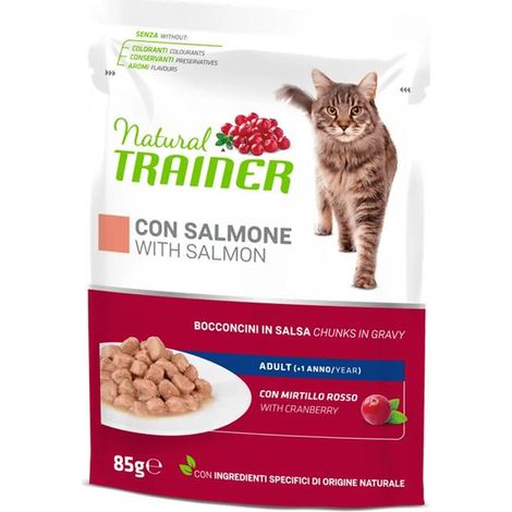 Natural Trainer Gatto Adult Busta 85gr Adult Salmone (1/2)