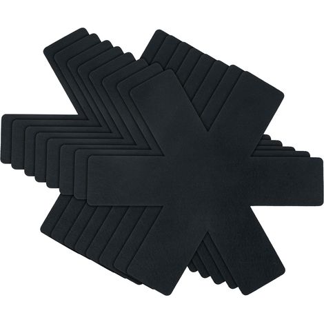 Lot de huit protections empilables pour casseroles et poêles résistantes a la chaleur taille réglable anti glisse pour rangement