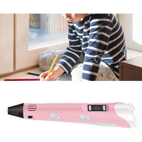 Stylo d'impression 3D avec écran LCD, vitesse réglable et 5 m de consommables. Jouet pour enfants. Emballage en anglais. (1/5)