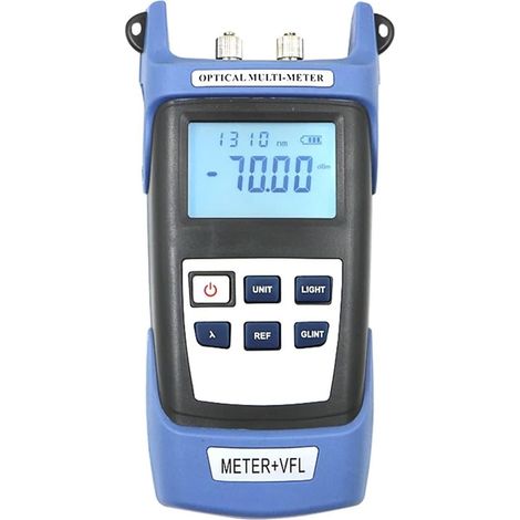 Testeur de câbles à fibre optique Compteur De Puissance À Fiber Optique Portable-70 + 10dBm, 5/10MW VFL, Localisateur Visuel De Défauts De Fiber, Multimètre De Puissance(Blue 10MW) (1/2)