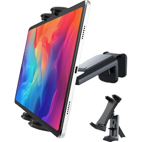 Support universel rotatif et réglable pour téléphone, compatible avec les tablettes, les avions, le streaming vidéo, les bureaux, les salons, les chambres, les tables de chevet, etc. Dimensions : 25,4 (1/5)