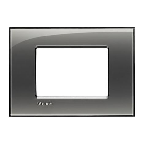 Bticino LL - LNA4803KF placca 3P fumo di londra living light (1/6)