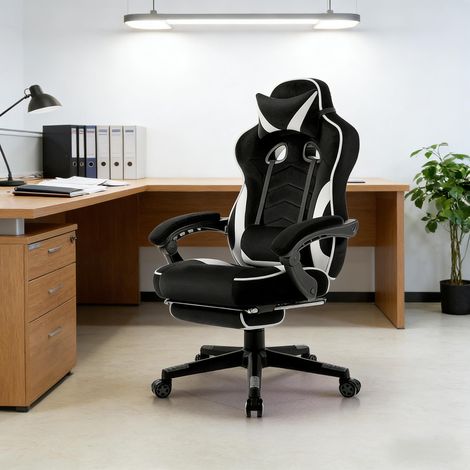 Ergonomischer Bürostuhl mit atmungsaktivem Netzrücken – Gaming- und Esport-Stuhl mit verstellbarem Rückenlehne, 4D-Armlehnen, Kippmechanismus und 3D-Netzsitz – ideal für Homeoffice, lange Sessions ode
