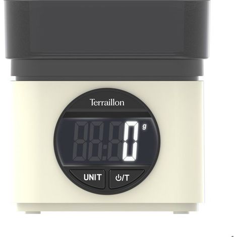 Bilancia da cucina - TERRAILLON - BA22 MYTHIQUE CREME - Capacità 5 kg - Precisione 1 g - Ciotola 0,7 L
