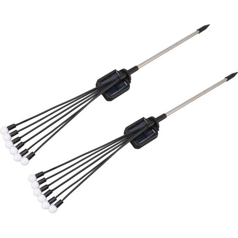 2 Stück 6-LED-Solar-Gartenleuchten, IP65 wasserdicht, dekorative, solarbetriebene Gartenleuchten für den Außenbereich (1/5)