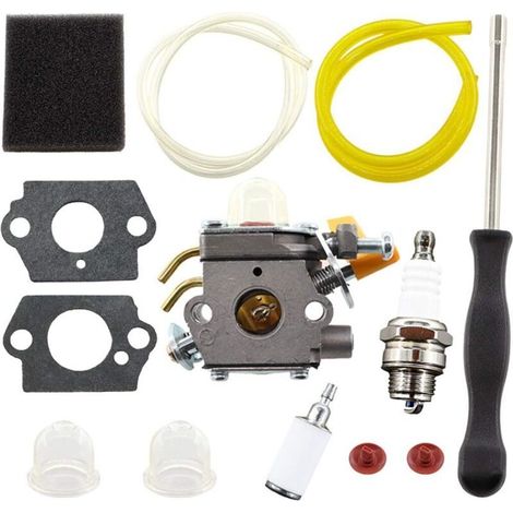 Kit de carburateur avec Tournevis de Réglage Filtre à Air pour Ryobi RBC30SET RLT30CET RHT2660DA RLT26CDS RBC26SES Remplace Zama C1U-H60 308054003 308054008 308054012 (1/4)