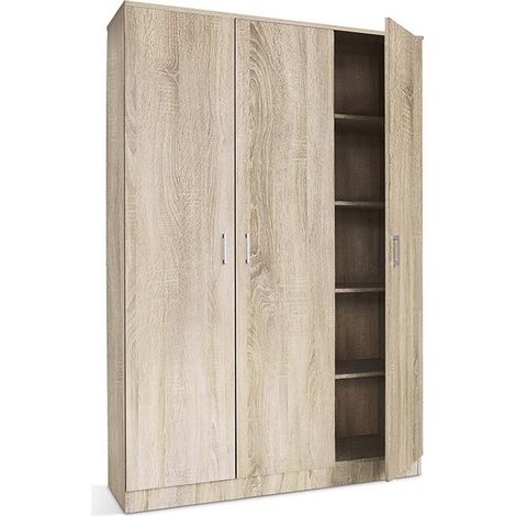 Kleiderschrank Kollektion REY. Dreitüriger Schrank, ideal für Ihren Eingangsbereich, Ihre Waschküche oder Ihr Badezimmer. (1/3)