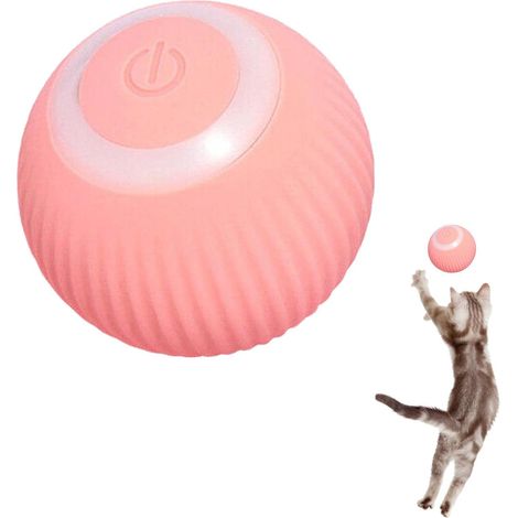Rosa – 1 Stück – interaktiver Katzenball – automatisch interaktiv – 360° USB – regt den Jagdinstinkt an (1/5)
