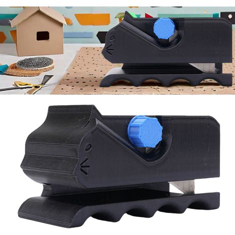 Cutter Cardboard pour Chat en Forme de Chat Plastique 3D Impression Outil de Découpe pour Planches Grattoir Épaisseur 0.3in Noir 75g 10x5.7x5cm (1/5)
